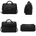 Cartable PC Portable Homme Cuir Noir Business – 15.6 & 17 Pouces | Livraison Maroc