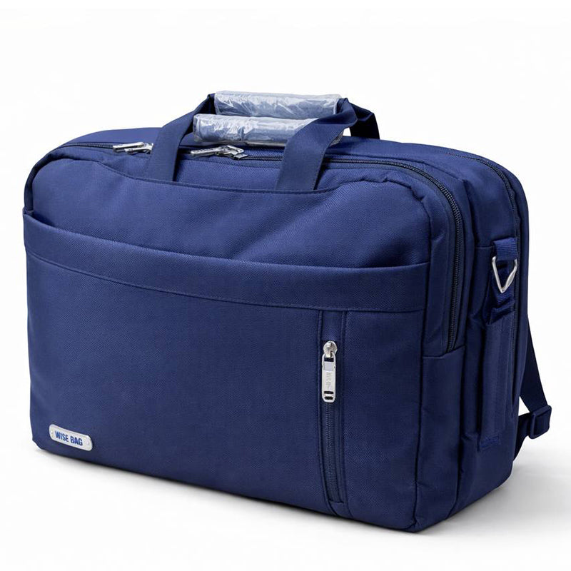 Cartable PC bleu élégant, sac à dos ordinateur portable multifonction pour homme et femme