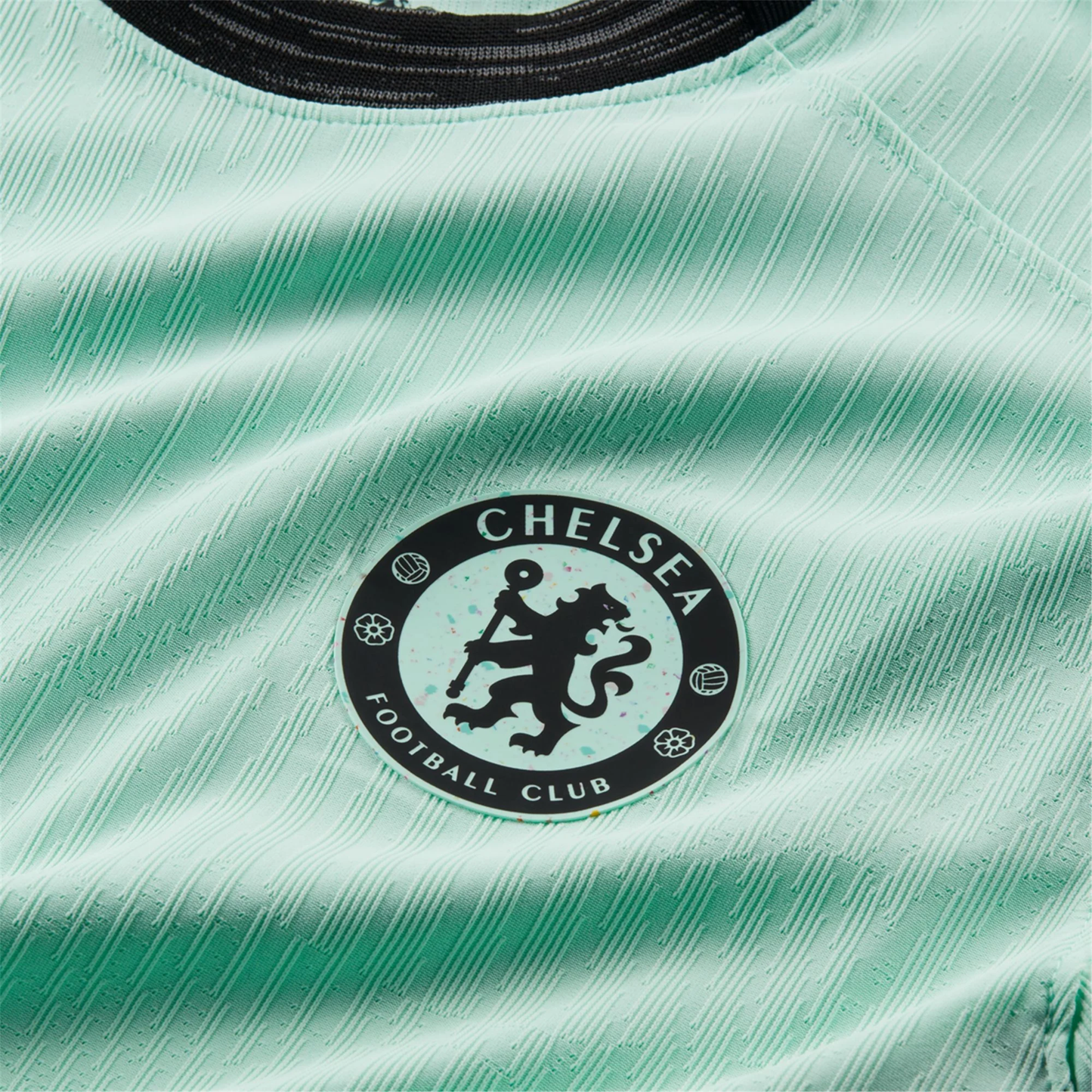 Nike Chelsea Authentic Moises Caicedo Match Vaporknit Third Jersey w/ EPL + No Room For Racism Patches 23/24 (Mint Foam/Black)