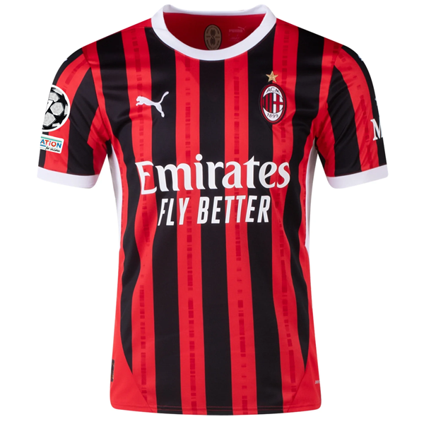 Puma AC Milan Santi Gimenez Home Jersey w/ Champions League Patches 24/25 (Puma Red/Puma Black)
