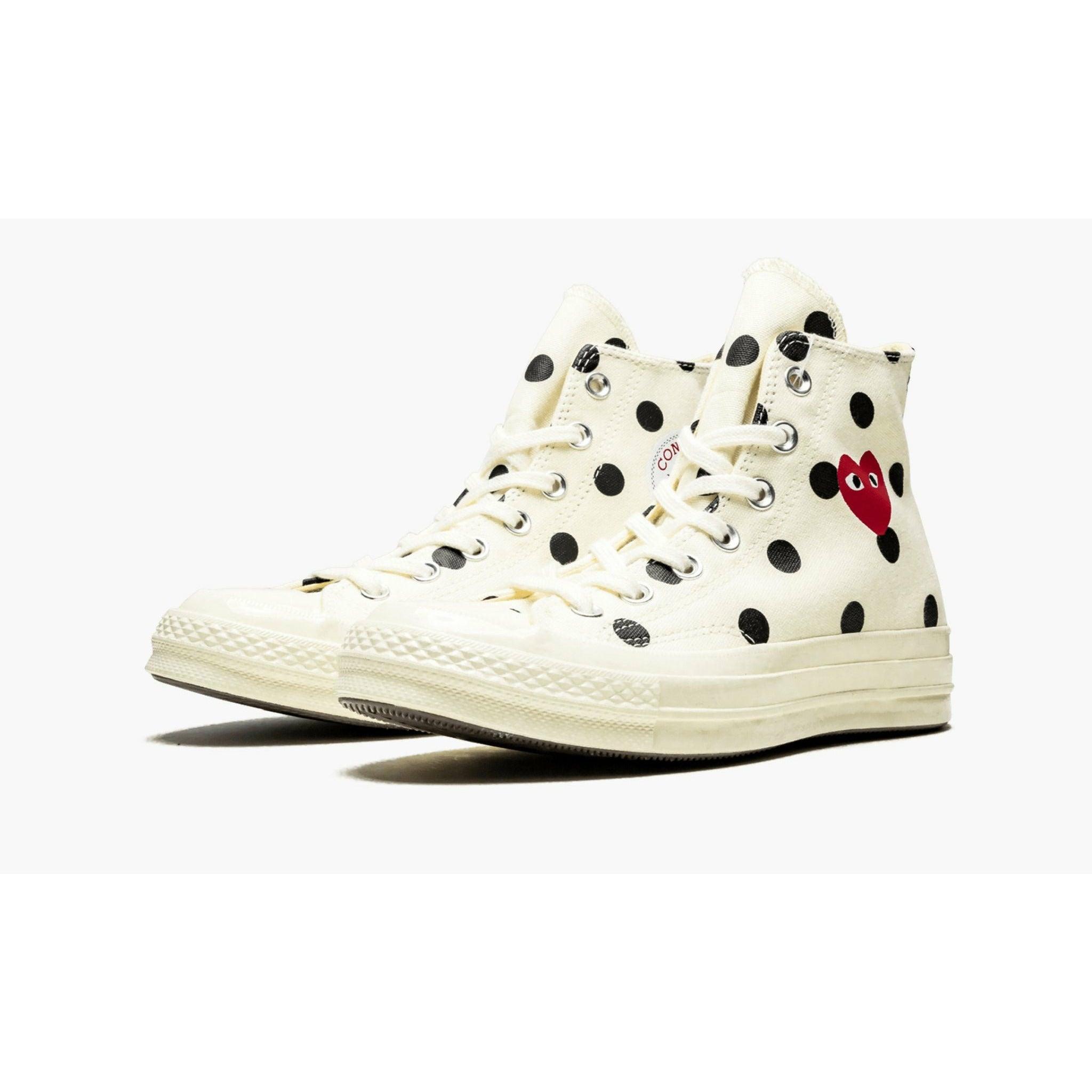 Converse Chuck Taylor All-Star 70s Hi Comme des Garçons PLAY Polka Dot White
