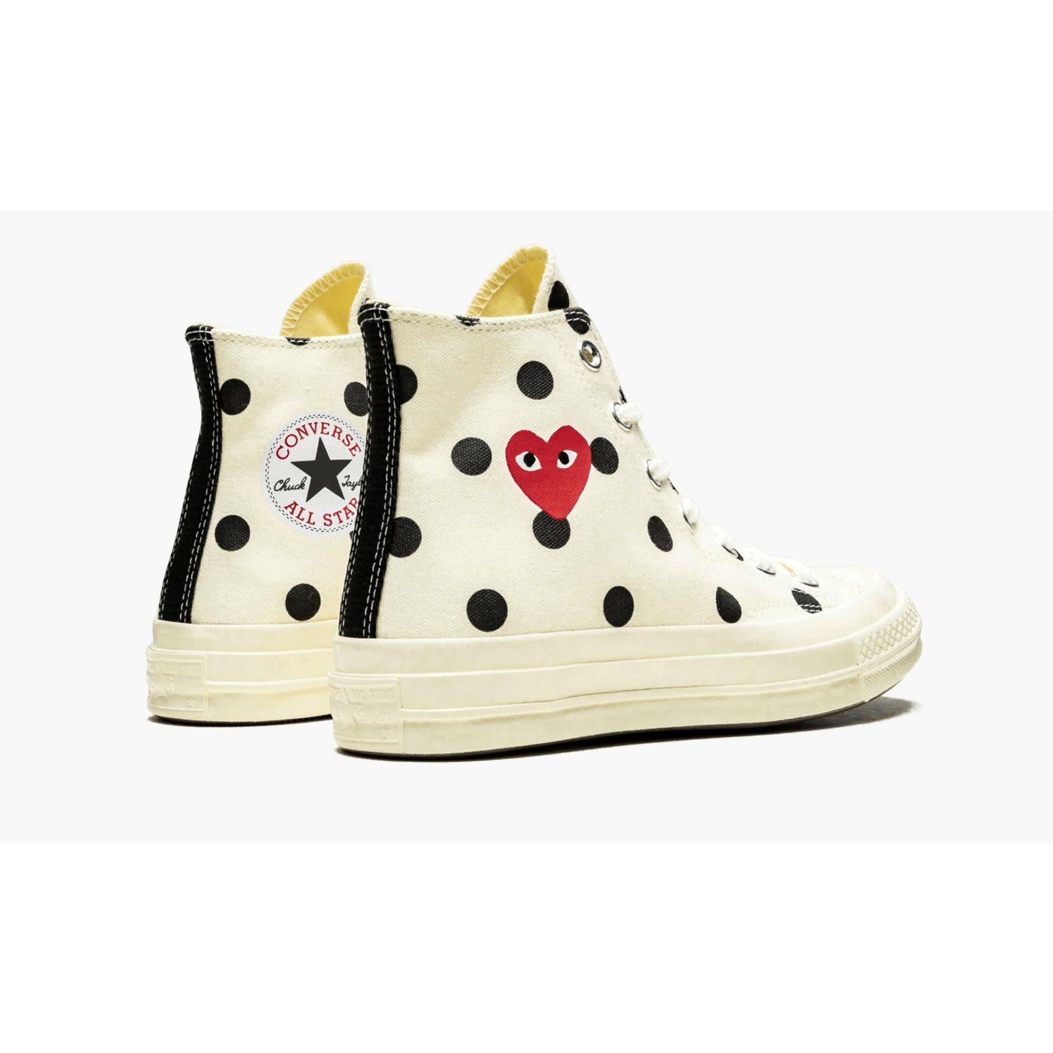 Converse Chuck Taylor All-Star 70s Hi Comme des Garçons PLAY Polka Dot White