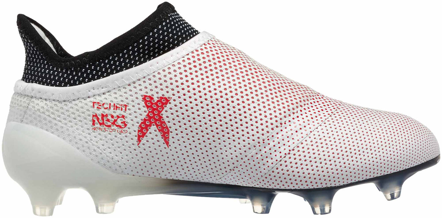 Adidas Youth X 17+ FG Soccer Cleat - Grey/Real Coral