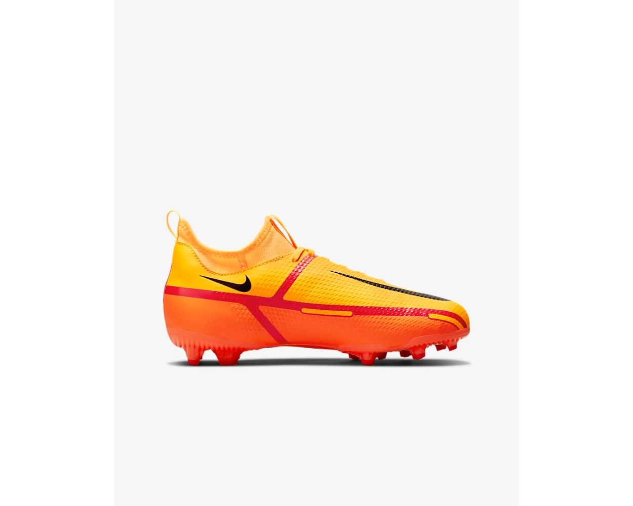 Nike Junior Phantom GT2 Academy DF FG/MG Soccer Cleat-  Laser Orange/Black/Total Orange/Bright Crimson