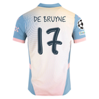 Puma Manchester City Kevin De Bruyne Authentic Fourth Jersey w/ Champions League + Club World Cup Patch 24/25 (Rosebay/Bold Blue)
