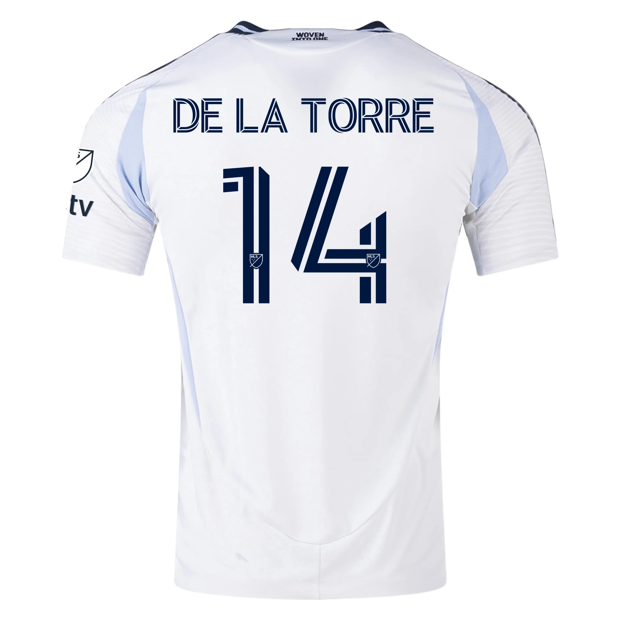 adidas San Diego FC Authentic Luca De La Torre Away Jersey 25/26 w/ MLS & Apple Patch (White)