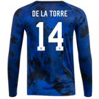 Nike United States Luca De La Torre Long Sleeve Away Jersey 22/23 (Bright Blue/White)