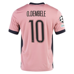 Nike Paris Saint-Germain Ousmane Dembélé Third Jersey w/ Champions League Patches 24/25 (Rust Pink/Black)