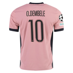 Nike Paris Saint-Germain Authentic Ousmane Dembélé Third Jersey w/ Champions League Patches 24/25 (Rust Pink/Black)