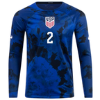 Nike United States Sergino Dest Long Sleeve Away Jersey 22/23 (Bright Blue/White)