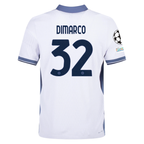 Nike Inter Milan Authentic Federico Dimarco Away Jersey w/ Champions League + Scudetto Patch 24/25 (White/Silver)