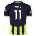 Puma Manchester City Jérémy Doku Away Jersey w/ EPL + Club World Cup Patch 24/25 (New Navy/Yellow Glow)