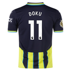 Puma Manchester City Jérémy Doku Away Jersey w/ EPL + Club World Cup Patch 24/25 (New Navy/Yellow Glow)