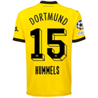 Puma Borussia Dortmund Mats Hummels Home Jersey w/ Champions League Patches 23/24 (Cyber Yellow/Puma Black)