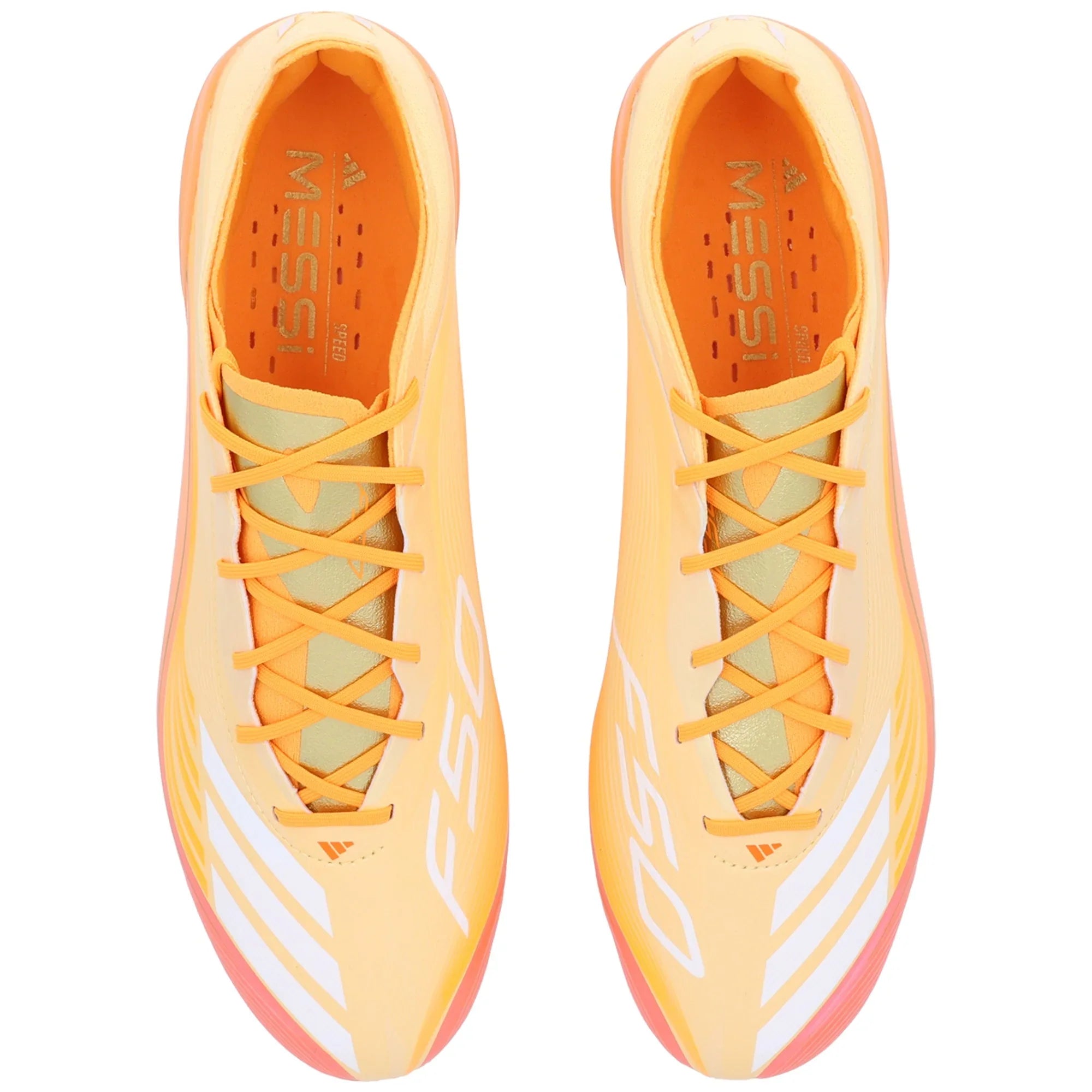 adidas F50 Elite Messi FG Firm Ground Soccer Cleats- Ice Tangerine / Gold Metallic / Pure Tangerine