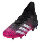 adidas Predator Freak .3 Junior Firm Ground Soccer Cleats - Black/White/Shock Pink