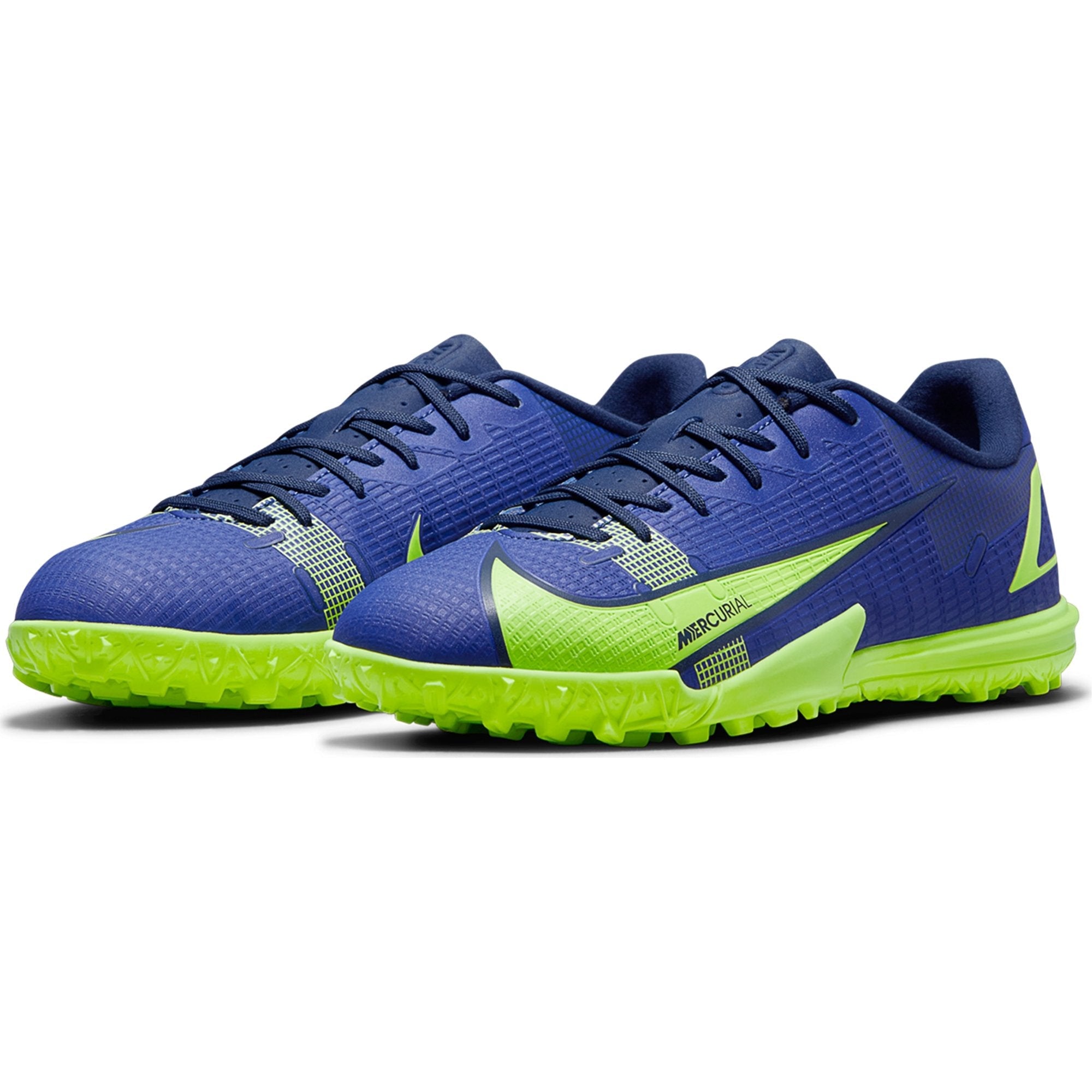 Nike Junior Mercurial Vapor 14 Academy TF Artificial Turf Soccer Shoe - Lapis/Volt/Blue Void
