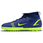 Nike Junior Mercurial Superfly 8 Academy TF Artificial Turf Soccer Shoe - Lapis/Volt/Blue Void
