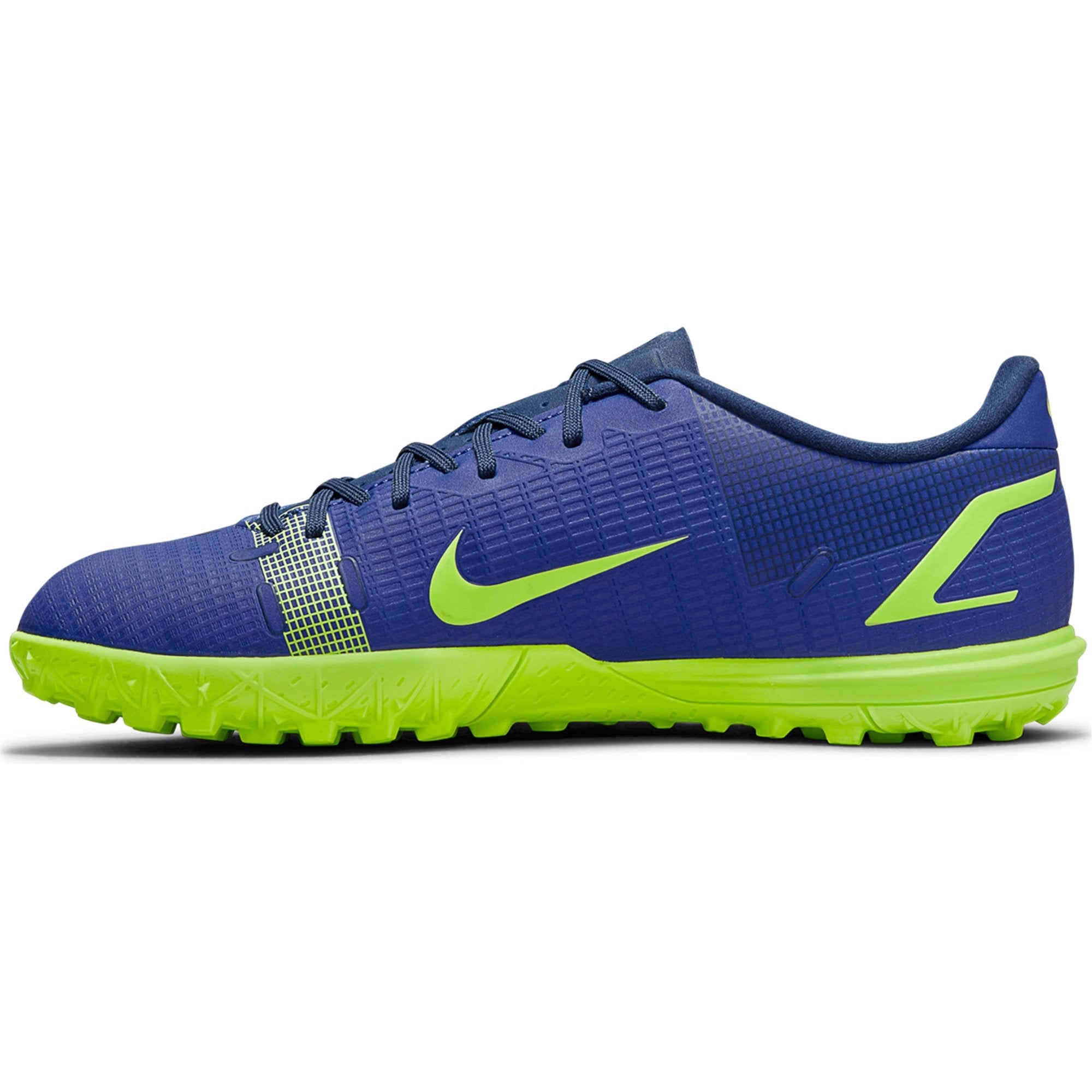Nike Junior Mercurial Vapor 14 Academy TF Artificial Turf Soccer Shoe - Lapis/Volt/Blue Void