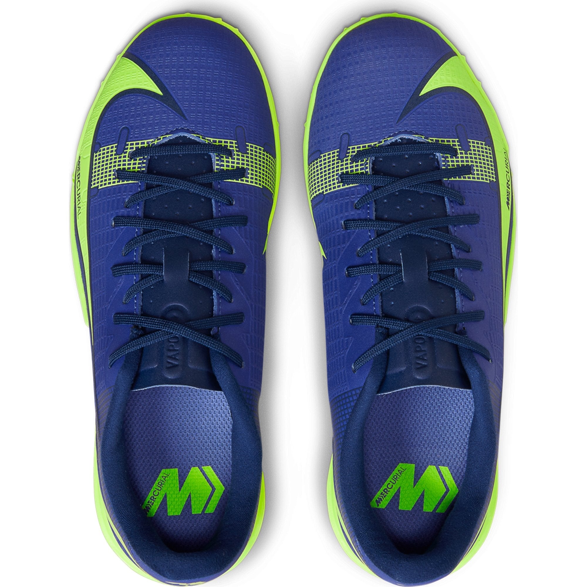 Nike Junior Mercurial Vapor 14 Academy TF Artificial Turf Soccer Shoe - Lapis/Volt/Blue Void