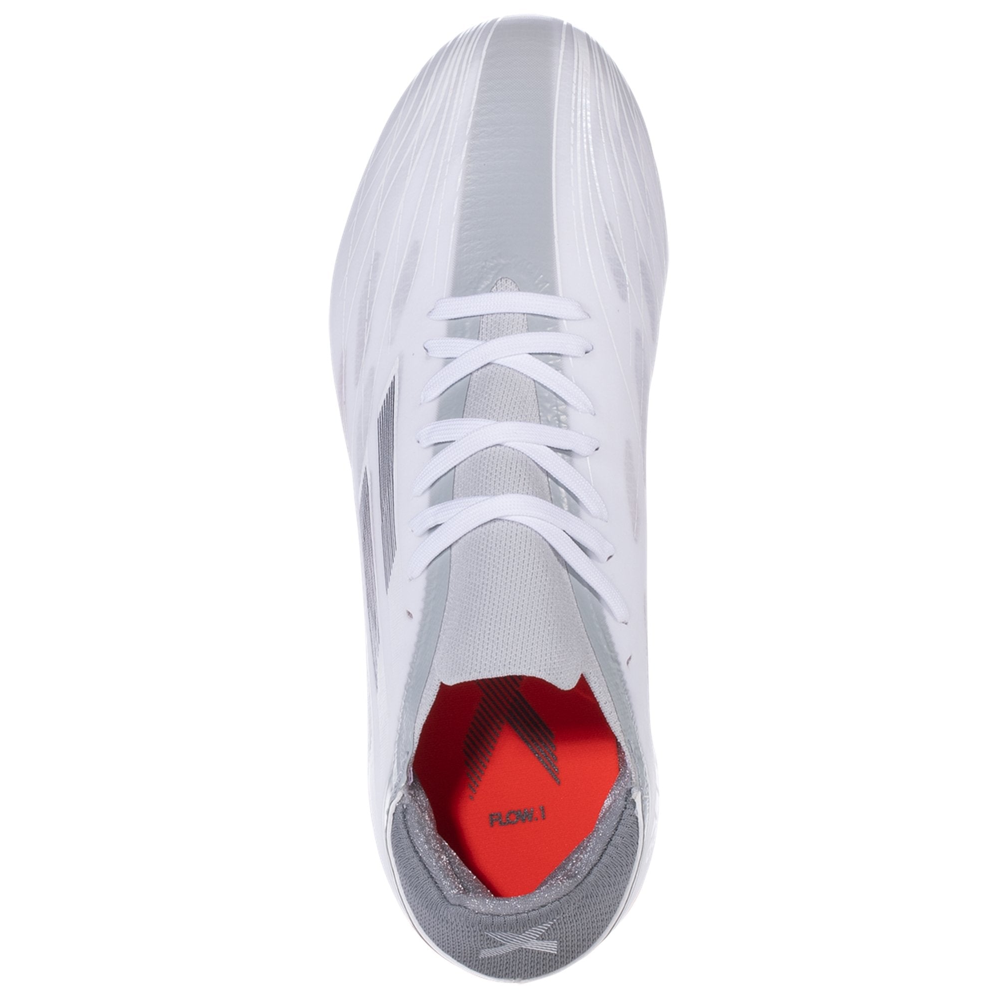 adidas X Speedflow .1 FG Junior Firm Ground Soccer Cleat - White/Metallic Iron/Solar Red