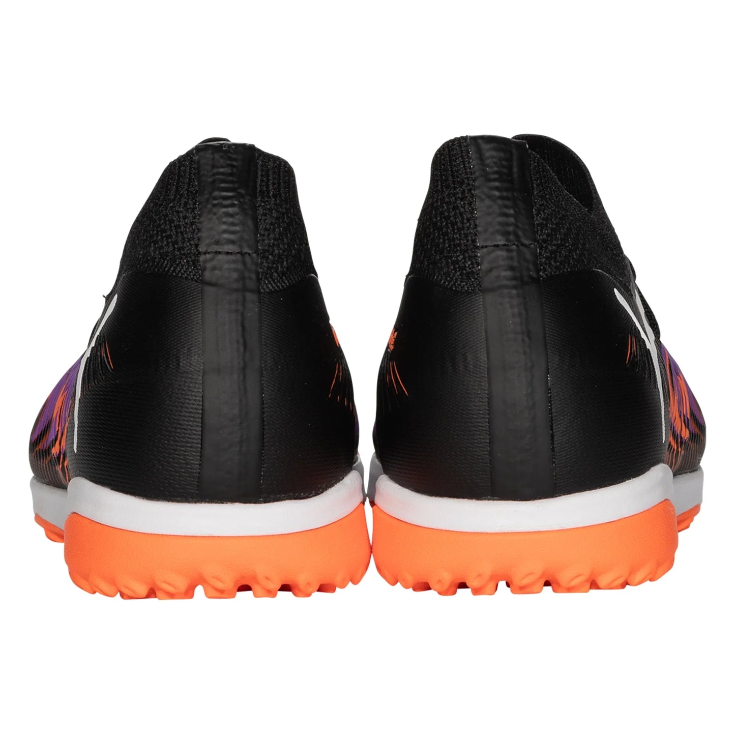 Puma Future 8 Match TT Turf Soccer Cleat- Black/White/Glowing Red