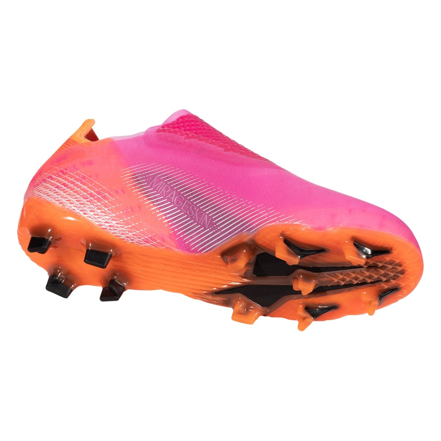 adidas X Ghosted + JUNIOR Firm Ground Soccer Shoe - Shock Pink/Core Black/Screaming Orange