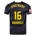 Puma Borussia Dortmund Authentic Julien Duranville Away Jersey w/ Bundesliga Patch 24/25 (Puma Black/Faster Yellow)