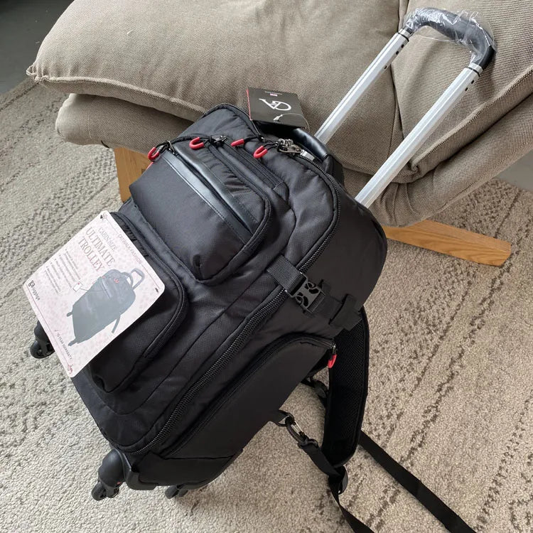 Lot de 2 Valises Cabine Multifonctions en Tissu Oxford – Roulettes 360°, Poignée Télescopique, Mode Sac à Do