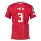 Nike Liverpool Match Authentic Wataru Endō Home Jersey w/ Champions League Patches 24/25 (Gym Red/Chrome Yellow)