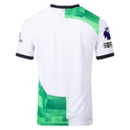 Nike Liverpool Authentic Match Away Jersey w/ EPL + No Room For Racism Patches 23/24 (White/Green Spark)