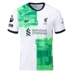 Nike Liverpool Authentic Luis Diaz Match Away Jersey w/ EPL + No Room For Racism Patches 23/24 (White/Green Spark)