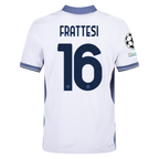 Nike Inter Milan Authentic Davide Frattesi Away Jersey w/ Champions League + Scudetto Patch 24/25 (White/Silver)