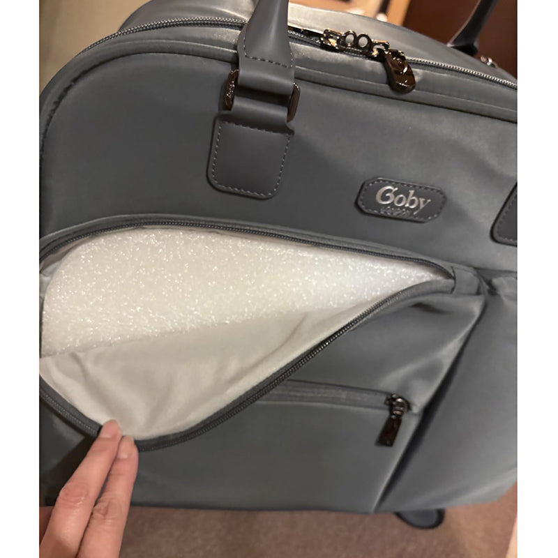 GOBY LONDON – Valise Cabine Souple Ultra Légère 35L/41L avec 4 Roues Silencieuses