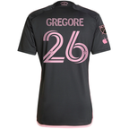 adidas Inter Miami Gregore Royal Caribbean Away Jersey w/ MLS + Apple TV Patches 23/24 (Black/Bliss Pink)