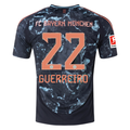 adidas Bayern Munich Raphaël Guerreiro Away Jersey w/ Bundesliga Patch 24/25 (Black/Copper/Blue)