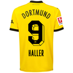 Puma Borussia Dortmund Sebastian Haller Home Jersey w/ Bundesliga Patch 23/24 (Cyber Yellow/Puma Black)
