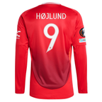 adidas Manchester United Rasmus Højlund Long Sleeve Home Jersey w/ Europa League Patches 24/25 (Red)
