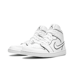 Air Jordan 1 Mid Iridescent Reflective White