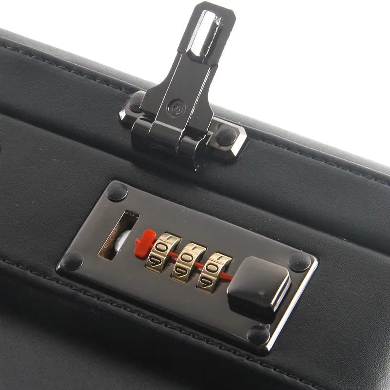 Mallette Business 17 Pouces en Cuir PU – Sacoche Ordinateur Portable avec Serrure à Code