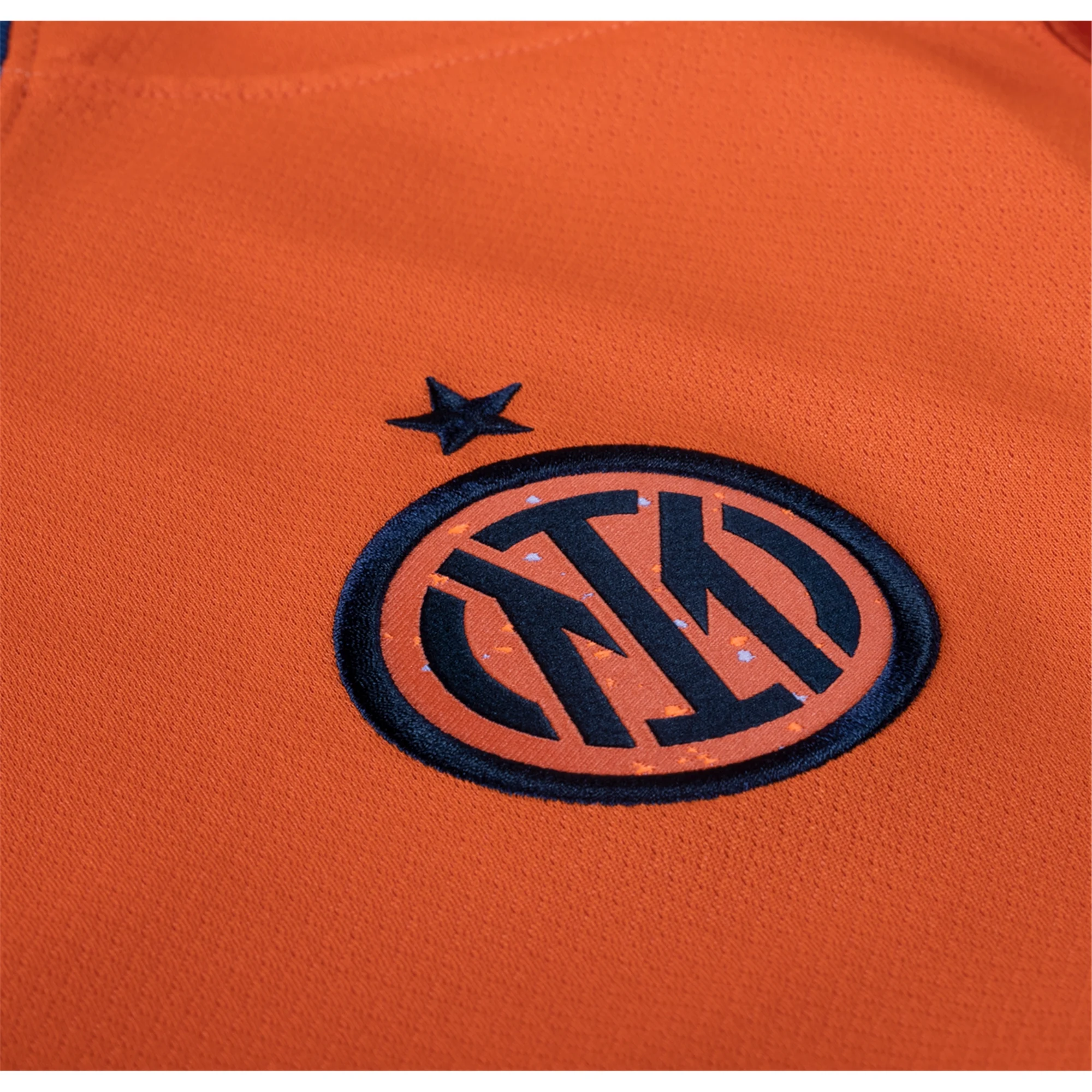 Nike Inter Milan Denzel Dumfries Third Jersey w/ Champions League Patches 23/24 (Safety Orange/Thunder Blue)
