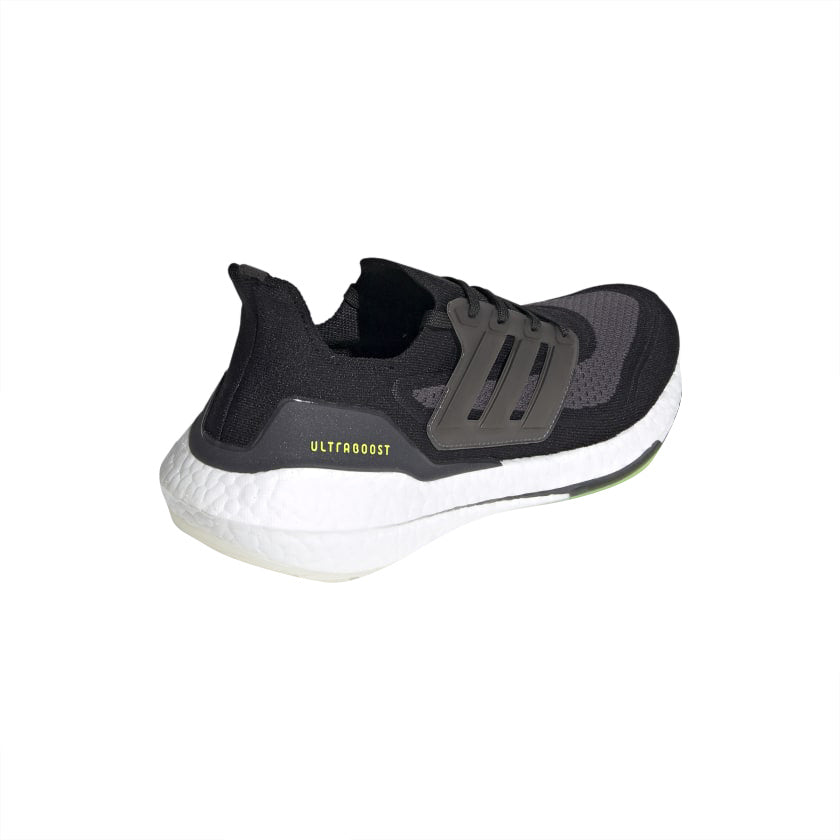Adidas Ultra Boost 2021 Core Black Silver Metallic Solar Yellow