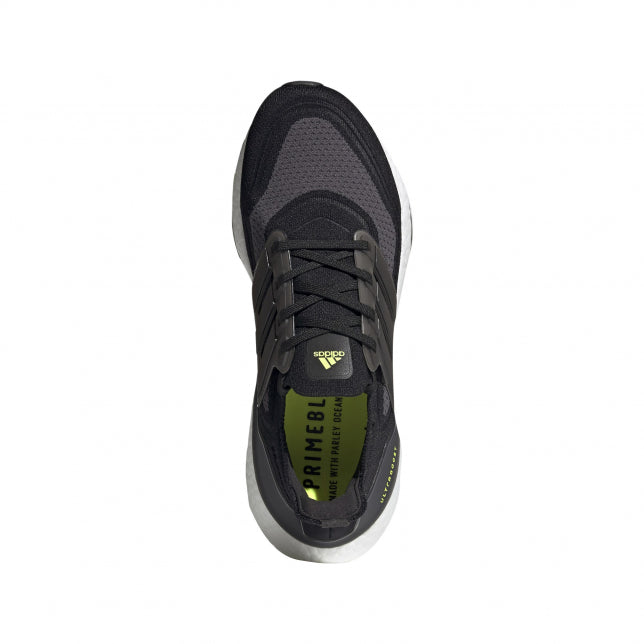 Adidas Ultra Boost 2021 Core Black Silver Metallic Solar Yellow