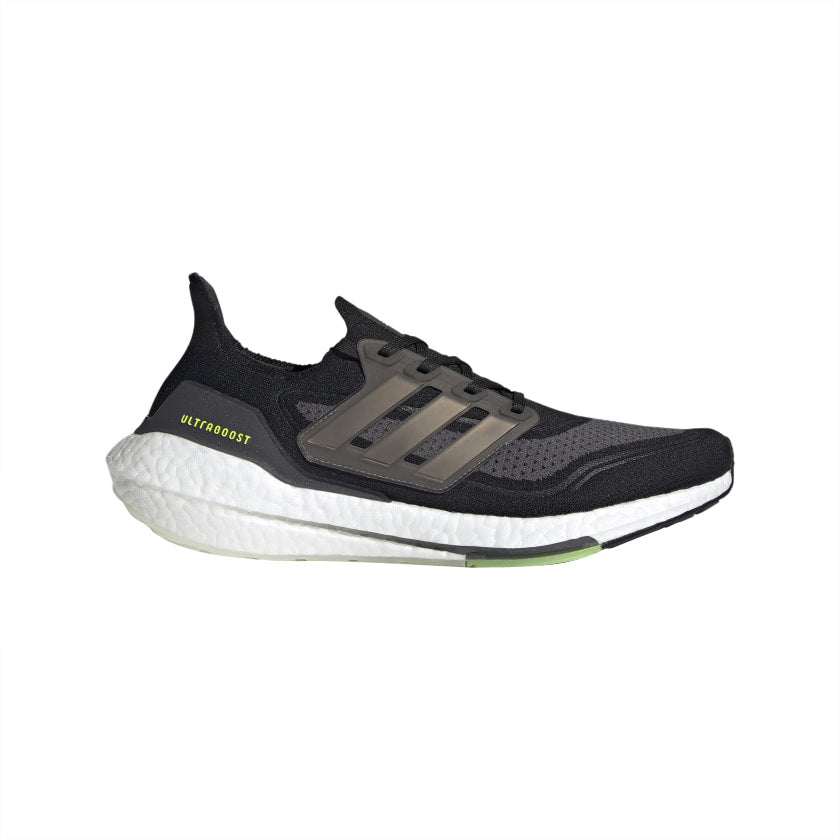 Adidas Ultra Boost 2021 Core Black Silver Metallic Solar Yellow