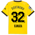 Puma Borussia Dortmund Authentic Kamara Home Jersey w/ Champions League Patches 23/24 (Cyber Yellow/Puma Black)