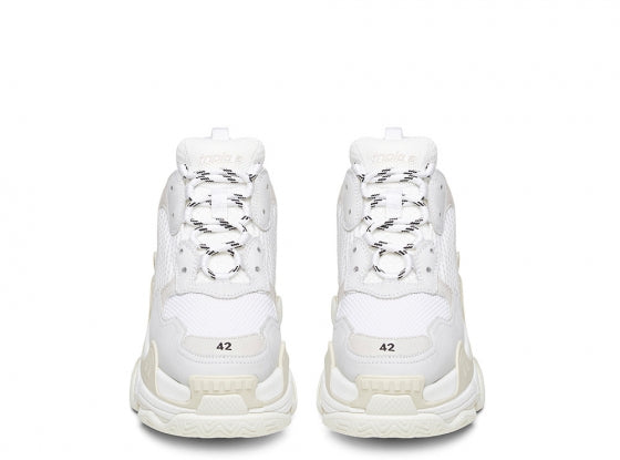 BALENCIAGA TRIPLE S TRAINERS WHITE