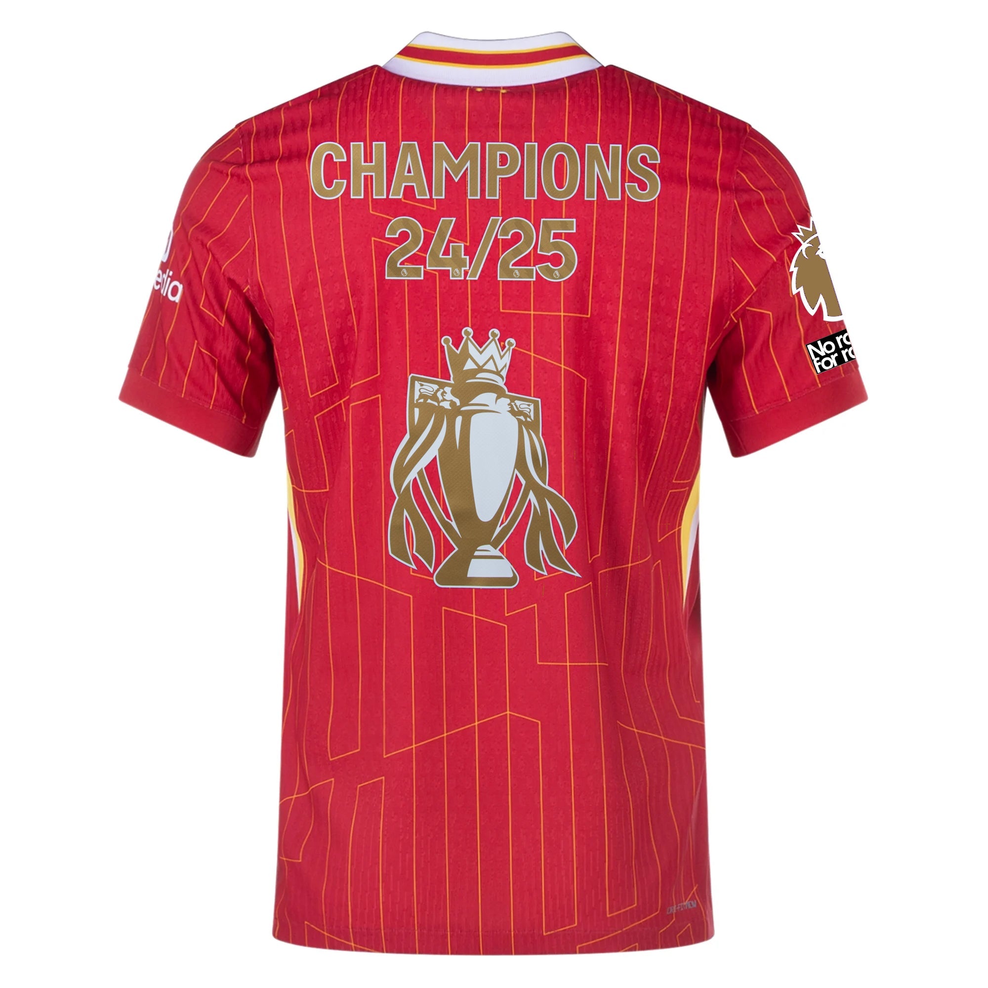 Nike Liverpool Match Authentic Home Jersey w/ Champions Nameset + EPL 2025 (Gym Red/Chrome Yellow) (Copy)