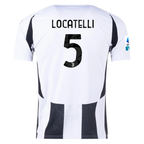 adidas Juventus Manuel Locatelli Home Jersey w/ Serie A Patch 24/25 (White/Black)