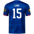Nike Mens United States Aaron Long Away Jersey w/ Gold Cup Patches 23/24 (Hyper Royal/Loyal Blue)