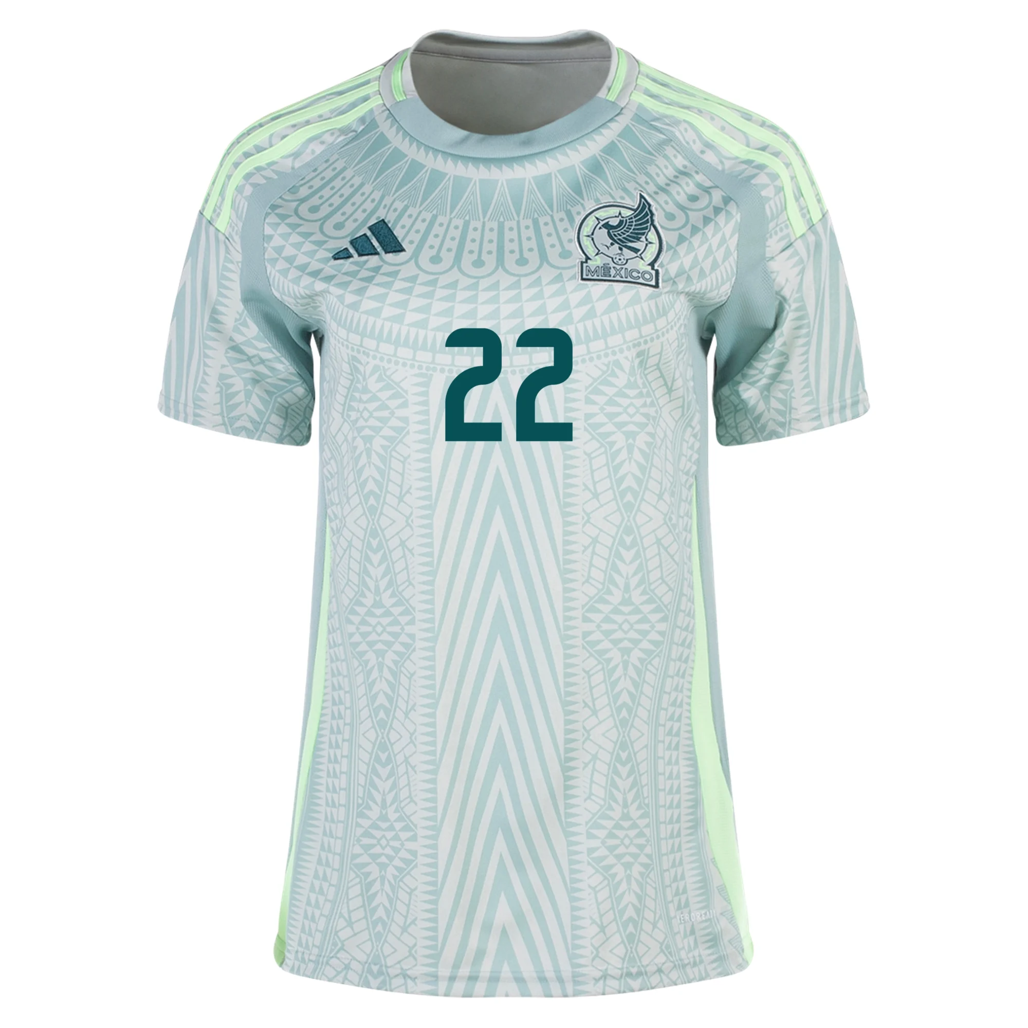 adidas Womens Mexico Hirving Lozano Away Jersey 24/25 (Linen Green)